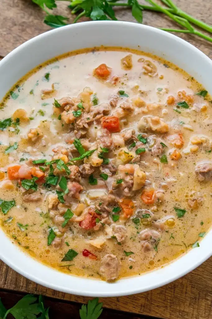creamy parmesan italian sausage soup