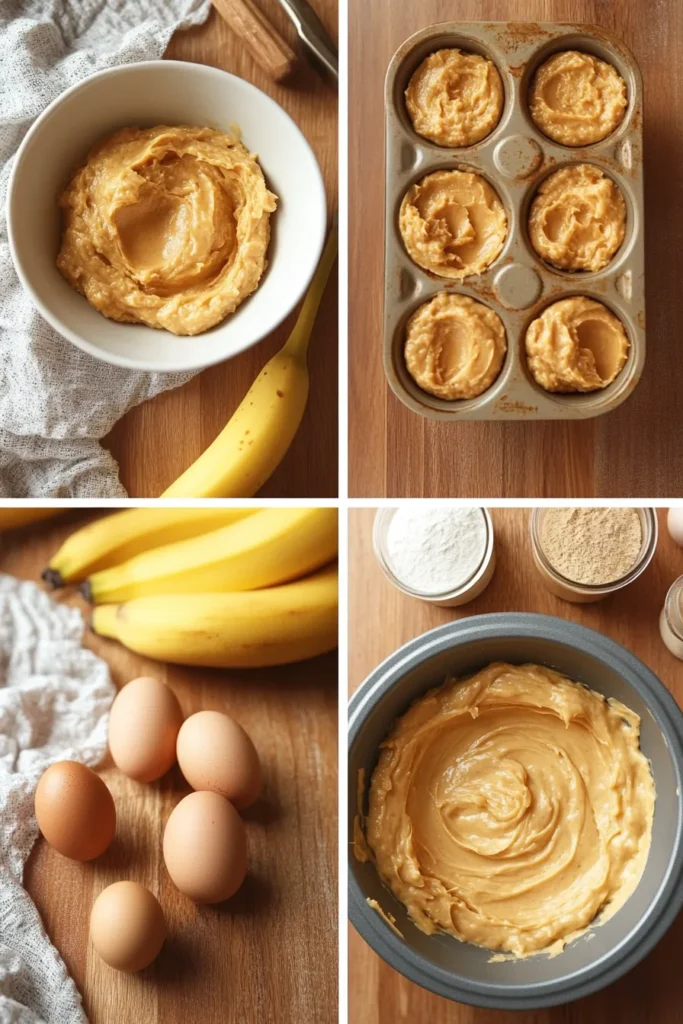 4 ingredient banana muffins
