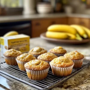 cake mix banana muffins