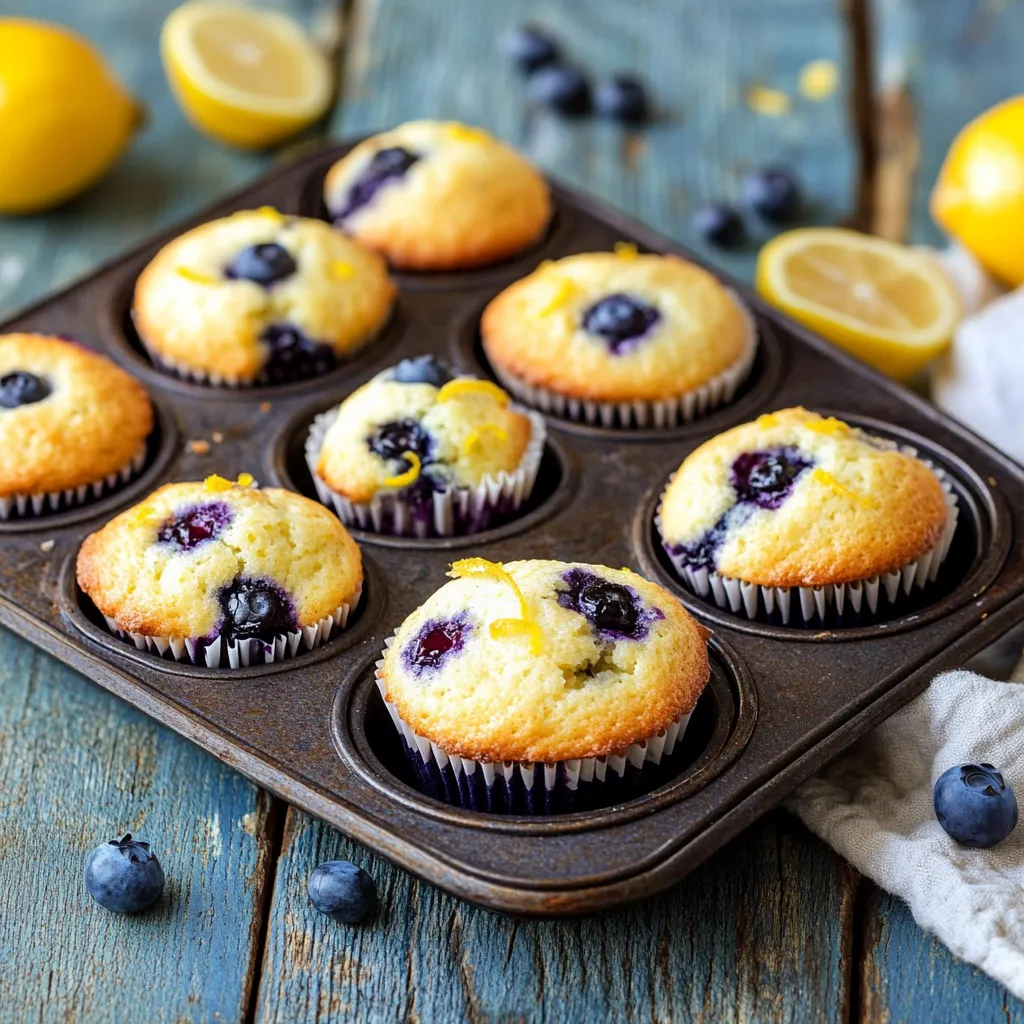 blueberry and lemon muffins
