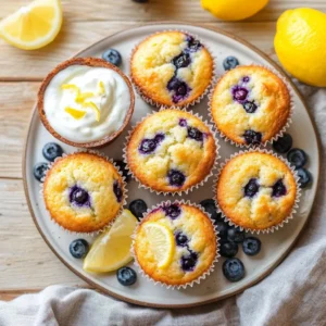 blueberry and lemon muffins