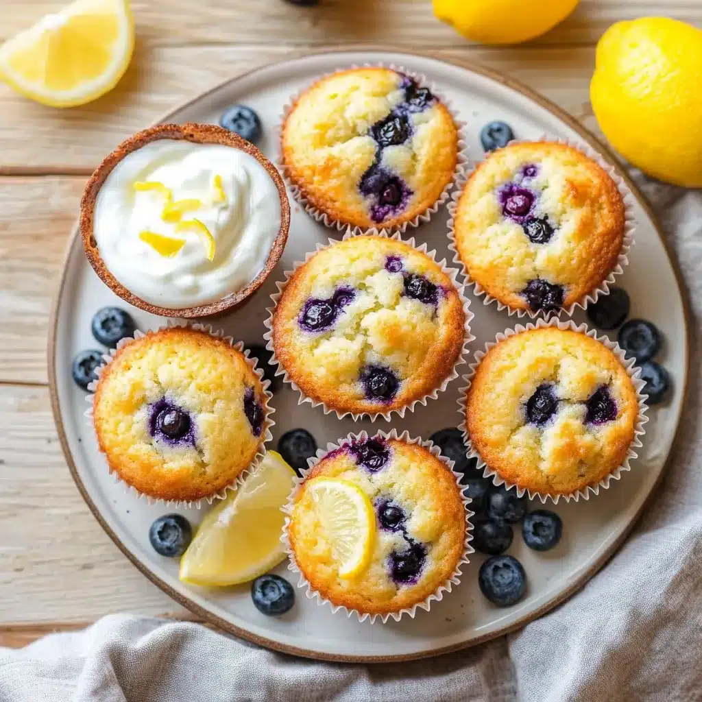 blueberry and lemon muffins