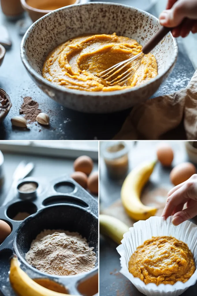 pumpkin banana muffins