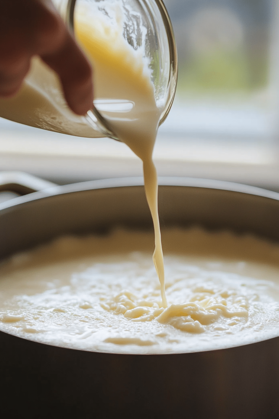 Adding lemon juice to warm milk to form curds whole milk ricotta cheese
