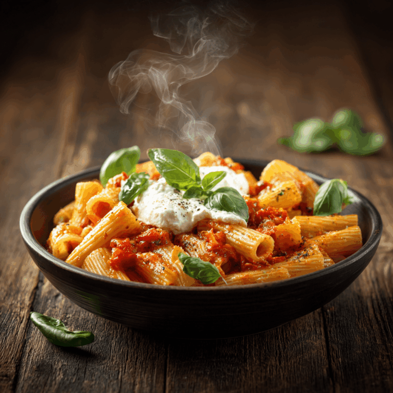 rigatoni with ricotta cheese